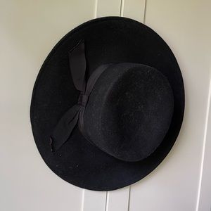 Gigi Pip Black Wide Brim Hat